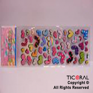 STICKER CORAZONES MULTICOLOR HS5401-5 x 12